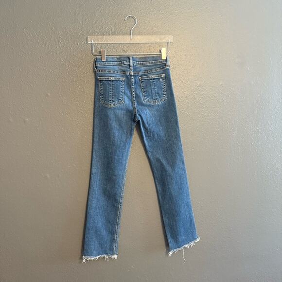 Rag & Bone Womens Raw Hem Straight Leg Jeans Size 26 - Picture 3 of 7